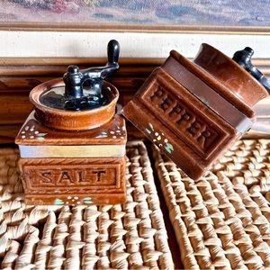 Vintage Japan Brown Ceramic Salt and Pepper Shakers